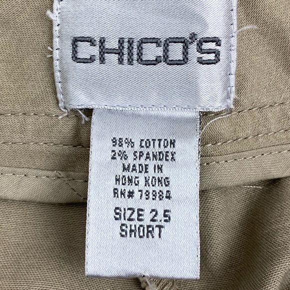 Chico’s size 2.5/14 Short Women’s Tan Pants - Picture 6 of 6